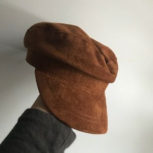Suede Baker Boy Hat